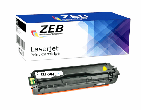 ZEB Yellow Compatible Toner Cartridge for Samsung CLT-Y504S – For Xpress C1810, C1860, CLP-415, CLX-4195 Series