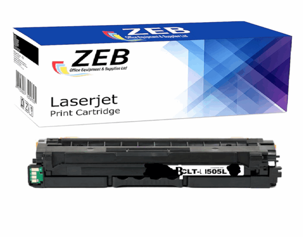 ZEB Black Compatible Toner Cartridge for Samsung CLT-K505L – For Xpress C2620, C2670 Series Printers (High Yield)