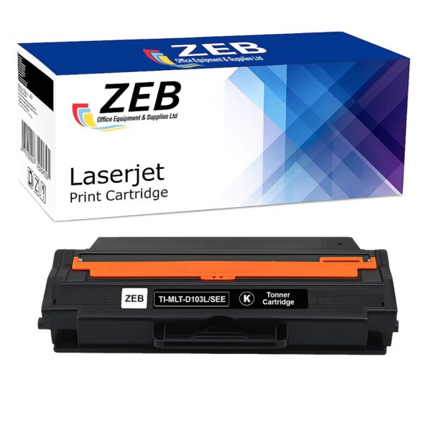 ZEB Compatible Black Toner Cartridge for Samsung MLT-D103L – High-Yield Replacement for SCX-4726FN / SCX-4728FD / SCX-4729FD / SCX-4729