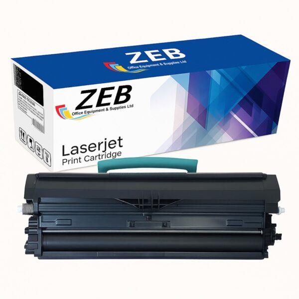 ZEB Compatible Black Toner Cartridge for Lexmark E260 / E360 / E460 Series Printers – High Quality Replacement