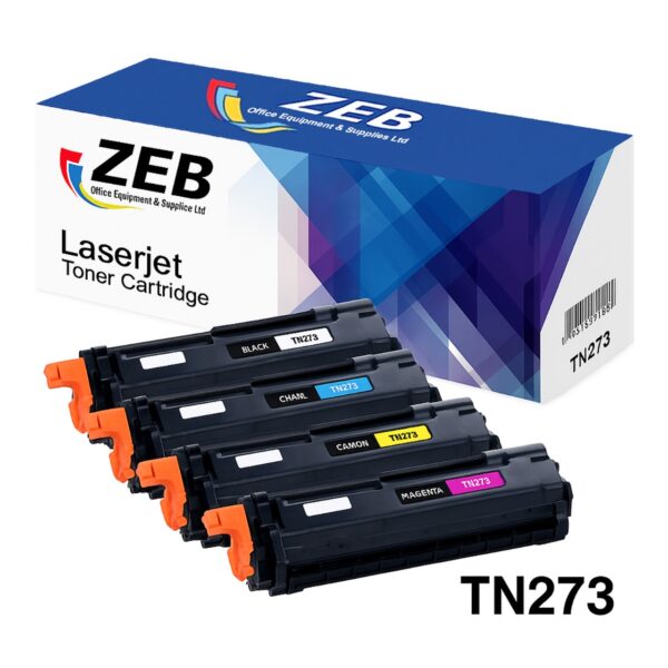 4X ZEB Compatible Toner Cartridge Set for Brother TN273 HL-3270CDW, L3551CDW, L3750CDW – Black, Cyan, Magenta, Yellow