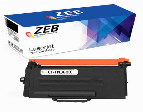 ZEB Compatible Toner Cartridge For Brother TN3600 | HL-L6210DW, MFC-L5710DN, HL-L5210DN, MFC-L6910DN, MFC-L6710DW, HL-L6410DN, HL-L6415DN