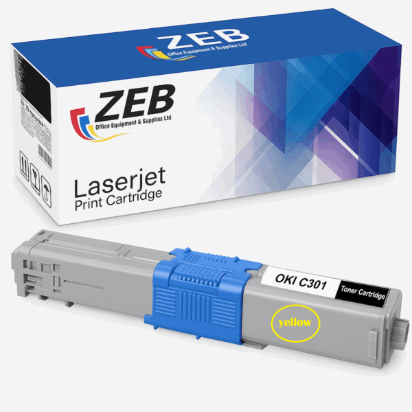 ZEB Yellow Compatible Toner Cartridge For OKI C301, C301dn, C321, C321dn, MC332dn, MC342, MC342dn