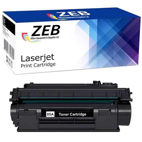 ZEB Compatible Black Toner Cartridge Replacement for HP 05A LaserJet P2030 / P2035 / P2035n / P2055 / P2055d / P2055dn / P2055x Printers