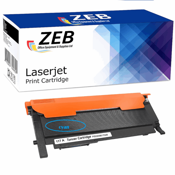 ZEB Cyan Compatible Toner Cartridge for HP 117A W2071A Color Laser 150a, 150nw, 178nw, 179fnw