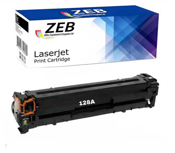 ZEB Black Compatible Toner Cartridge for HP 128A CE320A – Works with LaserJet Pro CM1415fn, CM1415fnw & CP1525n