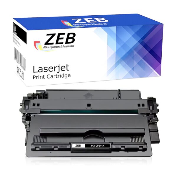 ZEB Compatible Black Toner Cartridge for HP 14X CF214X – High Yield for LaserJet Enterprise M700 / M712 / M725 Series