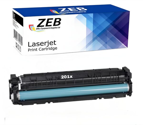 ZEB Cyan Compatible Toner Cartridge for HP 201X CF401X – High Capacity for LaserJet Pro Printers