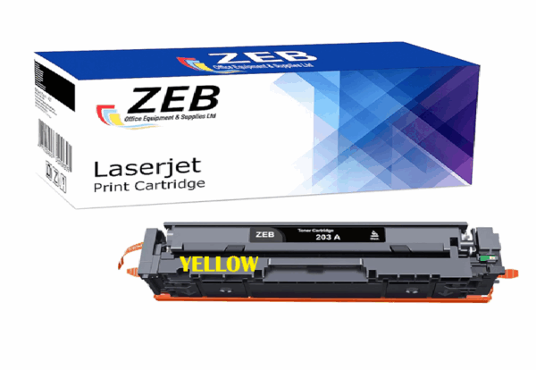 ZEB Yellow Compatible Toner Cartridge for HP 203A CF542A – For Color LaserJet Pro M254, M280, M281 Series