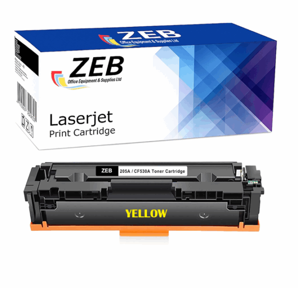 ZEB Yellow Compatible Toner Cartridge for HP 205A CF532A – For Color LaserJet Pro M180, M181 Series