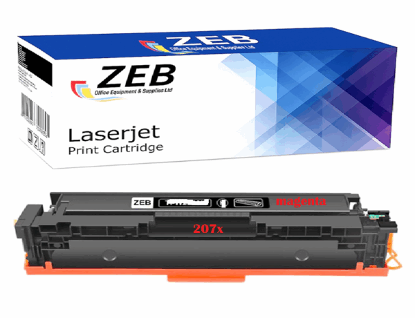 ZEB Magenta Compatible Toner Cartridge for HP 207X W2213X – For Color LaserJet Pro M255, M282, M283 Series (With Chip)