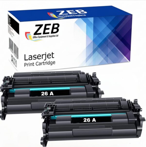 2X ZEB Compatible Toner Cartridge for HP CF226A (26A) – Works with HP LaserJet Pro M402 & M426 Series Printers