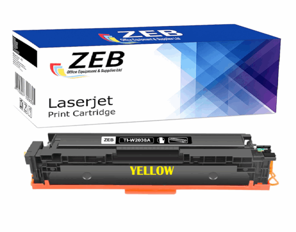 ZEB Yellow Compatible Toner Cartridge for HP 415A W2032A – For Color LaserJet Pro M454, M479 & Enterprise M455/M480 (With Chip)