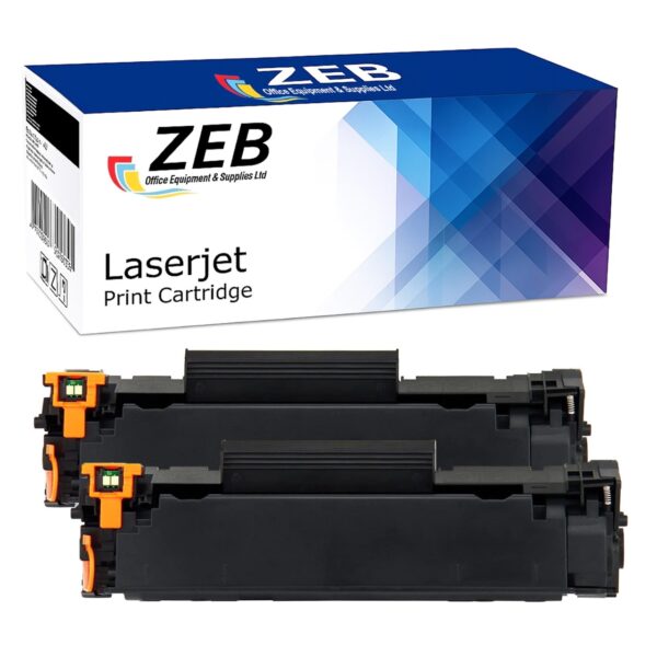 2X ZEB Compatible Black Toner Cartridge for Canon 737 – Double Pack Replacement for Canon i-SENSYS LBP151dw, MF211, MF216n, MF229dw