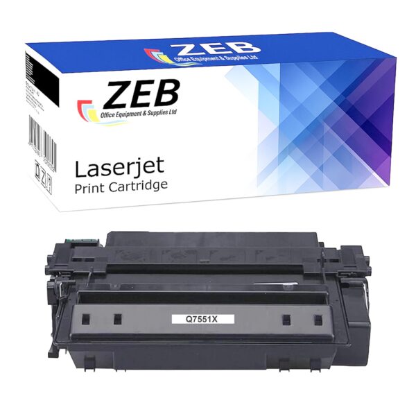 ZEB Compatible Toner Cartridge For HP 51X Q7551X – High Yield Black