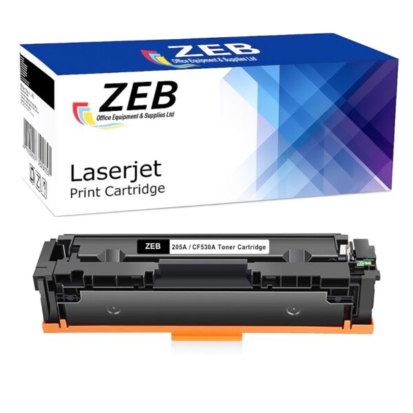 ZEB Black Compatible Toner Cartridge for HP 205A (CF530A) – Premium Replacement for HP Color LaserJet Pro M180 / M180n / M181 / M181fw