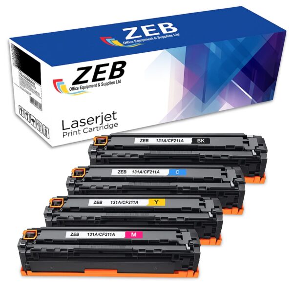 4X Compatible Toner Set For HP 131A CF210A/CF211A/CF212A/CF213A (Black, Cyan, Magenta, Yellow)