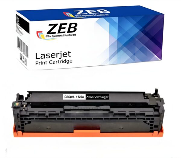 ZEB Black Compatible Toner Cartridge for HP 125A CB540A – Works with LaserJet CP1215, CP1510, CP1514n & CP1515n