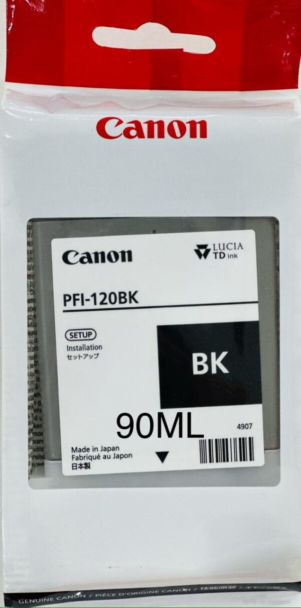Original Canon Ink Cartridge PFI-120 Black 90ML TM-200 TM-205 TM-300 TM-350 (2885C001AA)