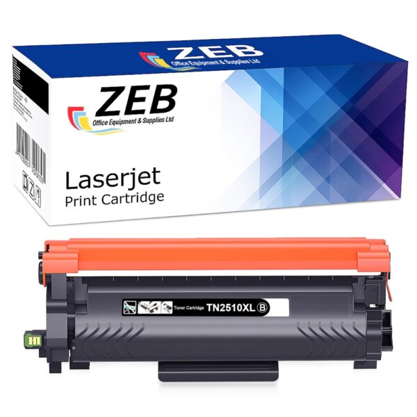 ZEB Black Compatible Toner Cartridge for Brother TN2510XL