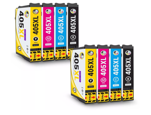 ZEB 405XL Multipack Dye Ink Cartridges  For Epson WF-3820 / WF-4820 / WF-4830 Printers Set of 8