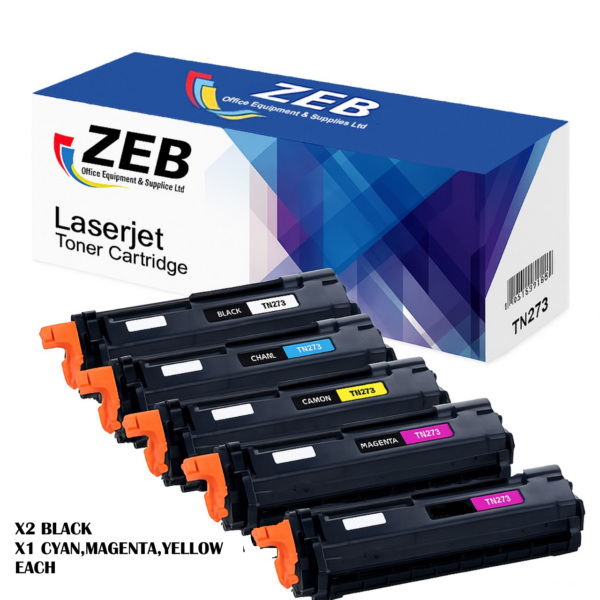 5x Compatible Toner Cartridges Set for Brother TN273 Standard Yield
