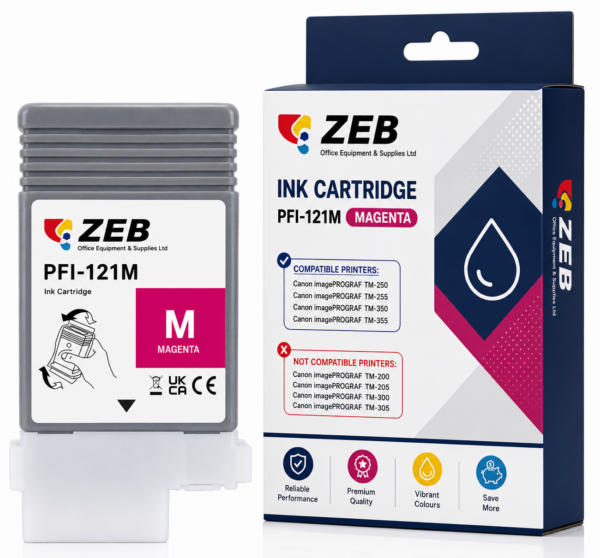 PFI-121 PFI121 90ml Ink Cartridge Replacement for Canon PFI121M