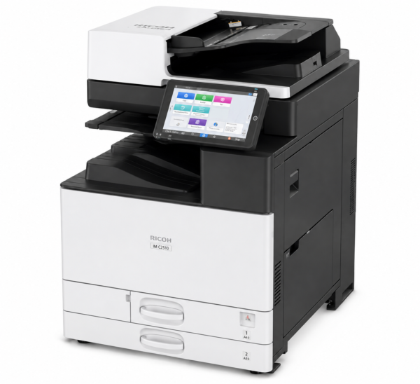 Brand New Digital A4/A3 Colour Copier Machine Ricoh IMC2510 (Includes: 2 Cassettes, Wood Desk & ADF)
