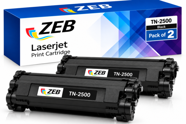 TN2500  Compatible Black Toner Cartridge for Brother DCP-L2625DW (Set of 2)