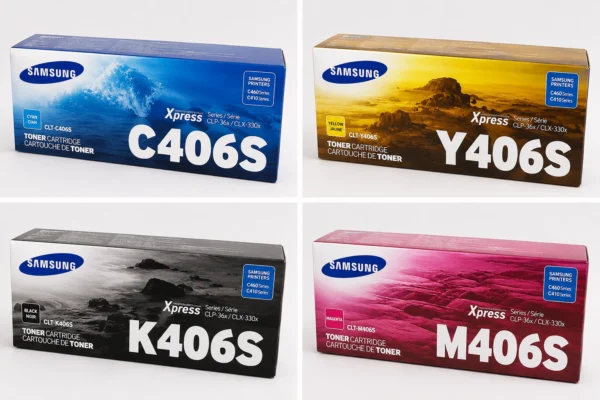 Genuine Original Samsung CLT-406S Toners – SEE Middle East Version – New